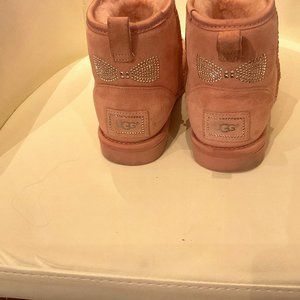 UGG Very Good Condition Pink & Sparkly Boots~6